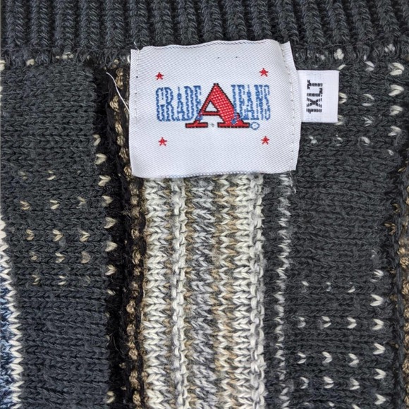 Vintage 90s Grandpa Sweater Coogiesque | grade A jeans | 1 XL TALL - Picture 4 of 4